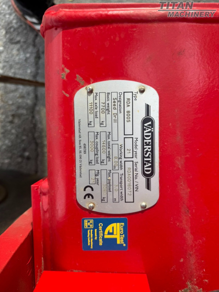 VÄDERSTAD RDA 800S #TMB108445